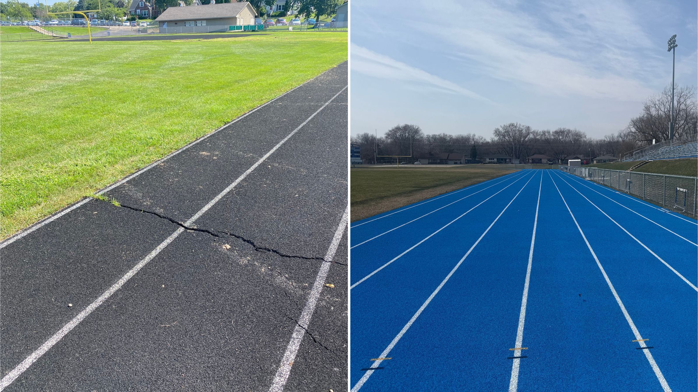 Track before and after 2