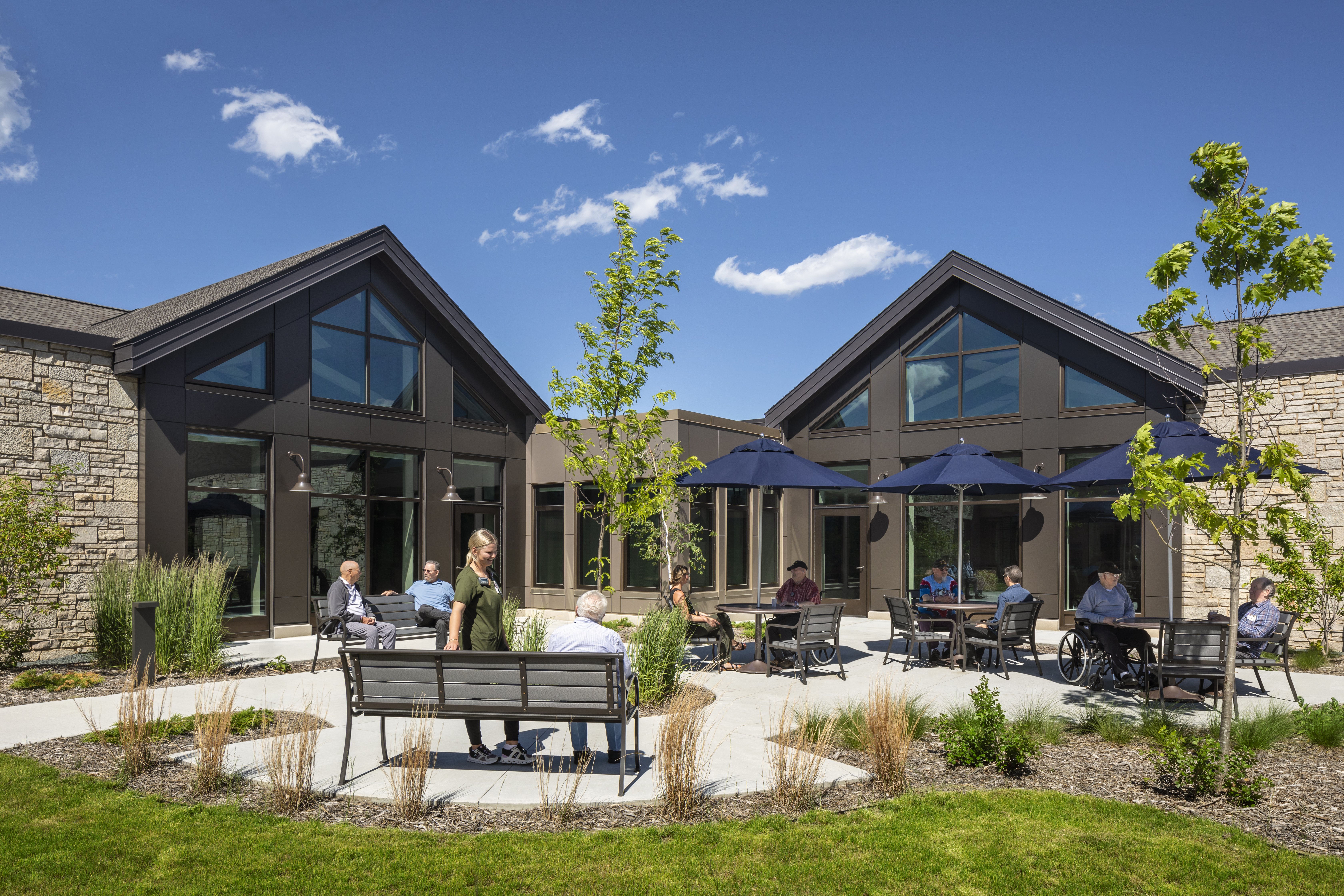 MDVA Bemidji Photo Ext Household Courtyard Photograph by Andrew Rugge Copyright Perkins Eastman