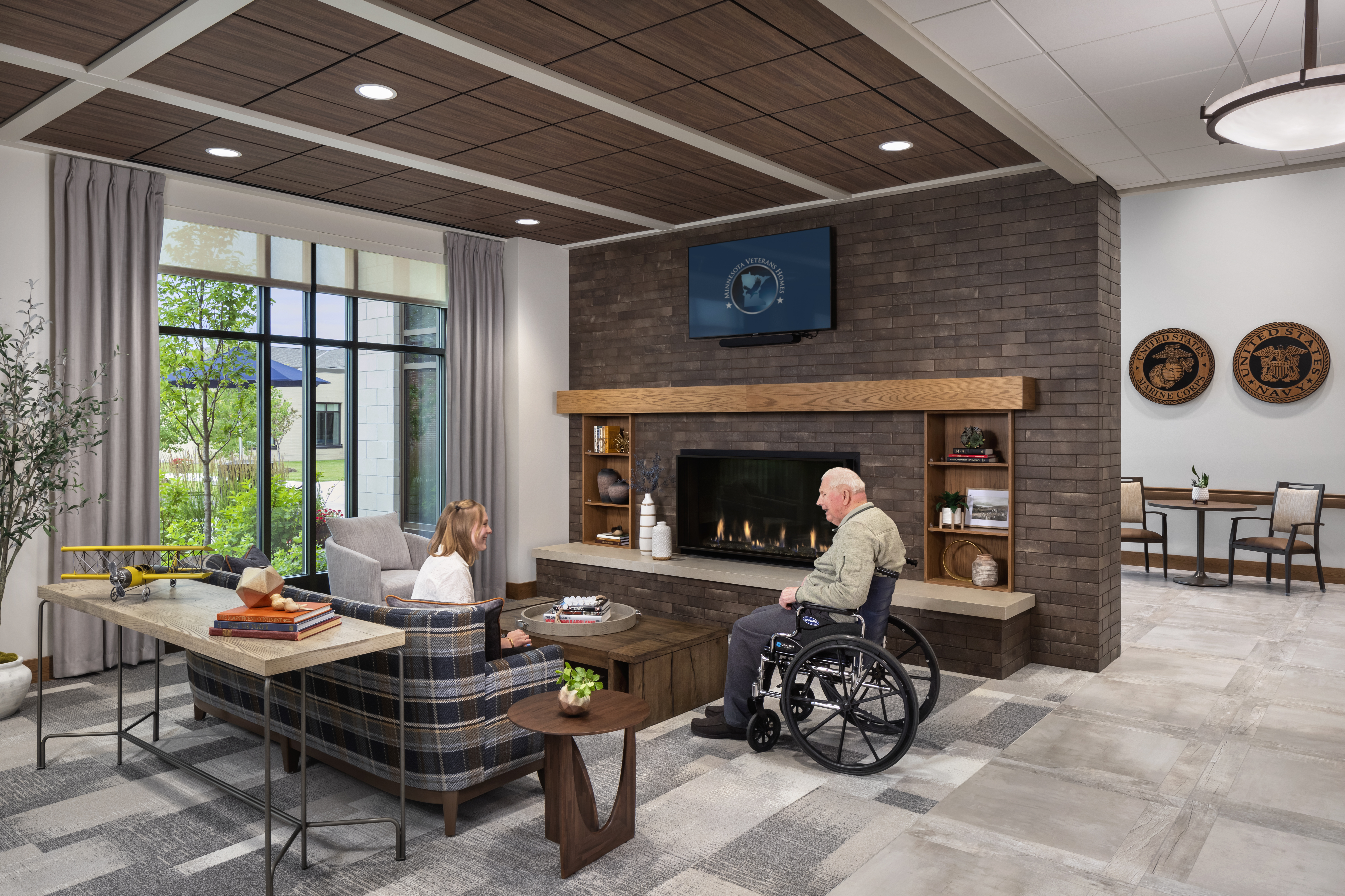 MDVA Montevideo Photo Int Club Room w People Photograph by Andrew Rugge Copyright Perkins Eastman