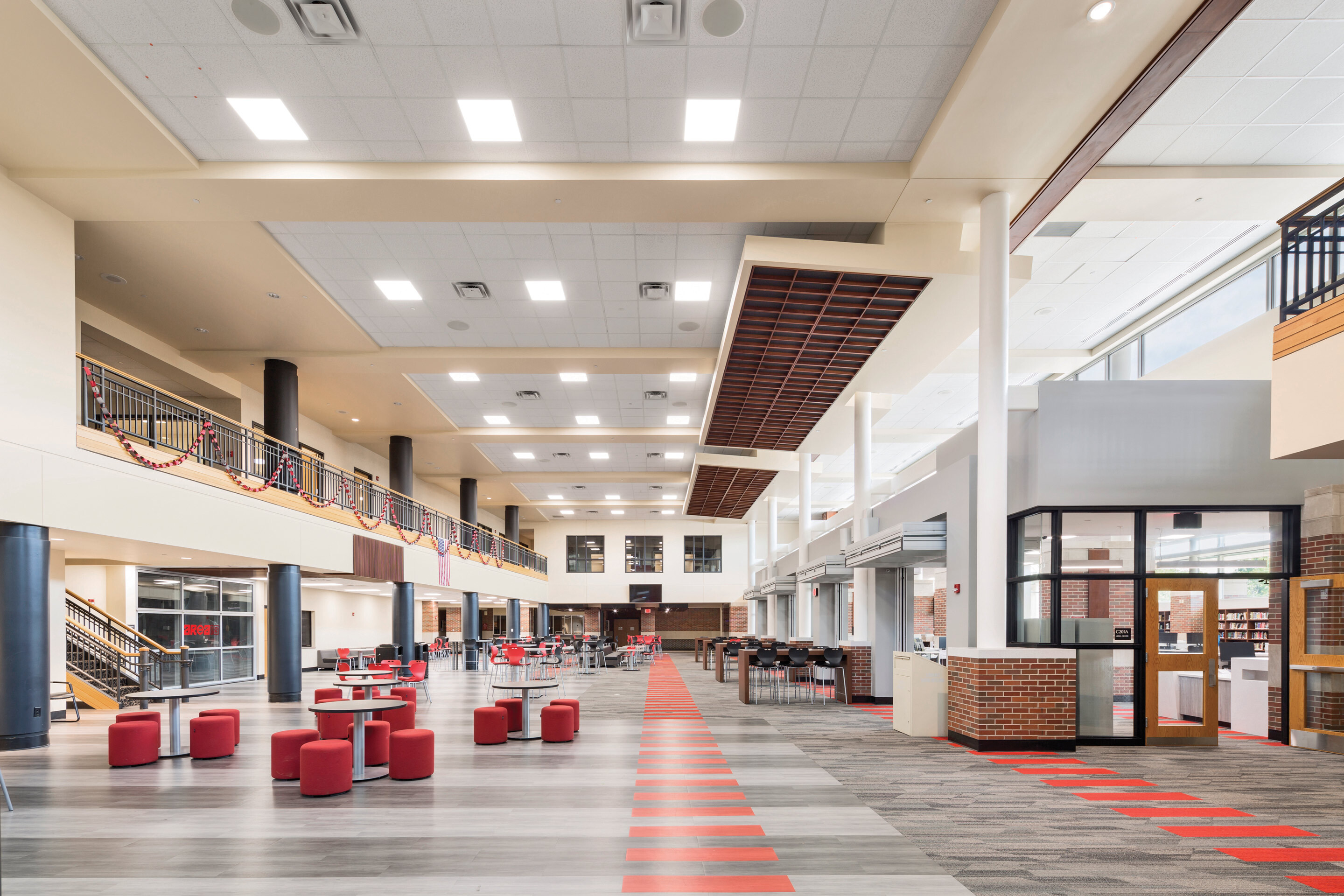 New Albany High School Media Center and Commons